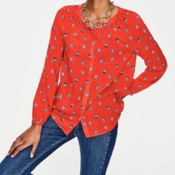 Boden | Tops | Boden Paris Shoe Print 